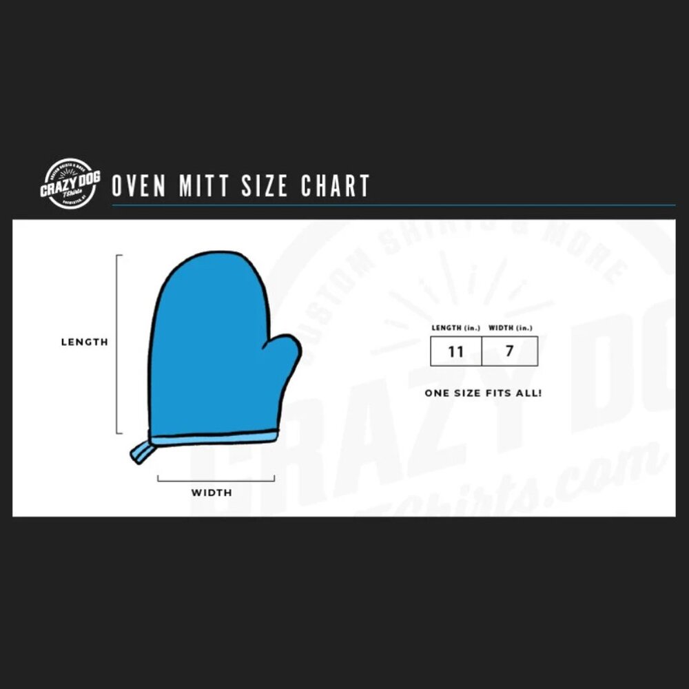 Crazy Dog T-Shirts | "When In Doubt Pull It Out" Oven Mitt | NEW! - Picture 3 of 3